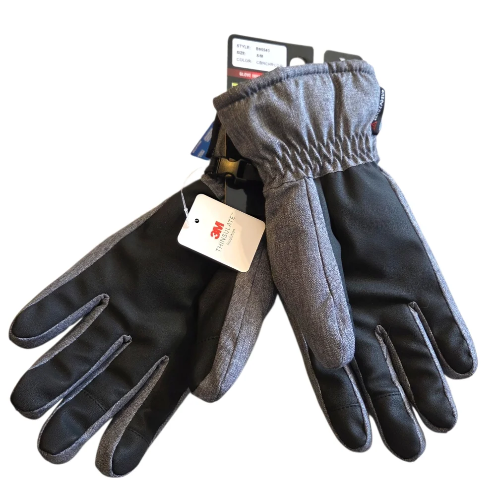 ZeroXposur Size Small-Medium Gray Insulated Winter Gloves Heat Warmer Pocket NWT